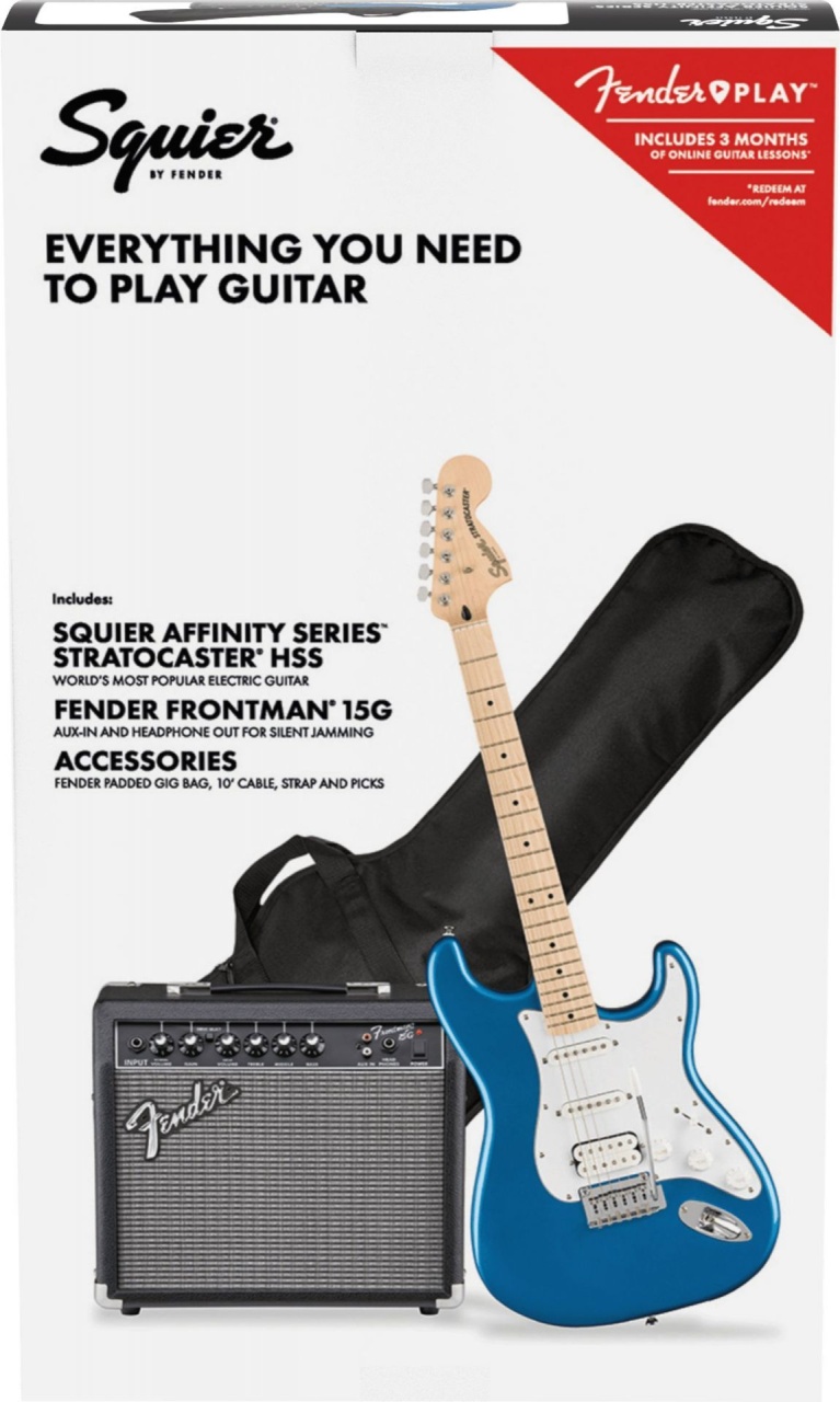 Set Chitară Electrică Squier Affinity Stratocaster HSS MN – Lake