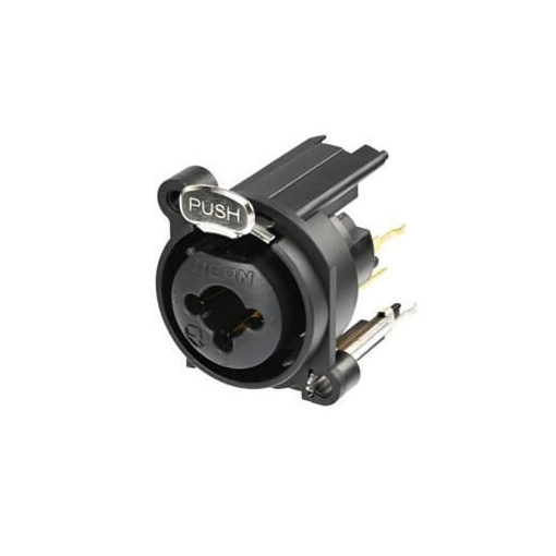 Conector Combo XLR 3 Poli Jack 6.3 mm 3 Poli Stereo De Panou Rean RCJ6FA-V