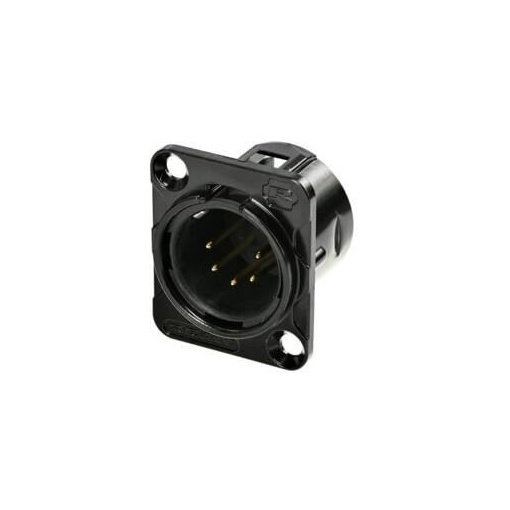 Conector XLR tată cu 5 pini de panou Rean RC5MDL-B