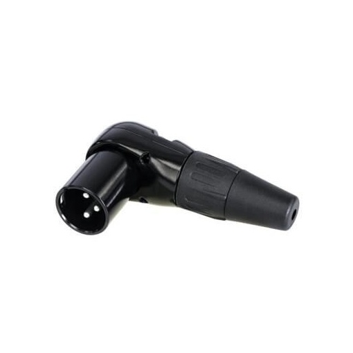 Conector XLR tată la 90º cu 3 pini Rean RC3MR-BAG