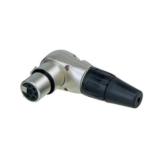 Conector XLR mamă la 90º cu 5 pini Rean RC5FR