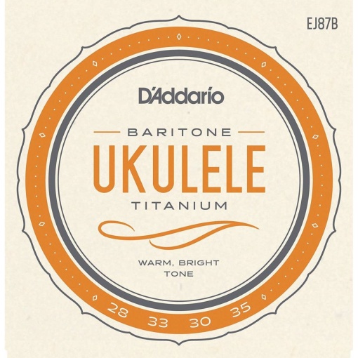 Corzi Ukulele Baritone - D'Addario EJ87B Titanium