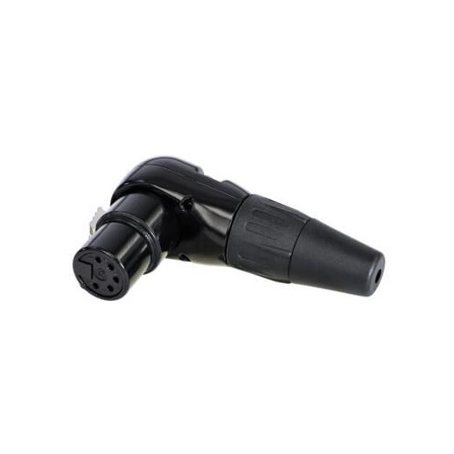 Conector XLR mamă la 90º cu 5 pini Rean RC5FR-B