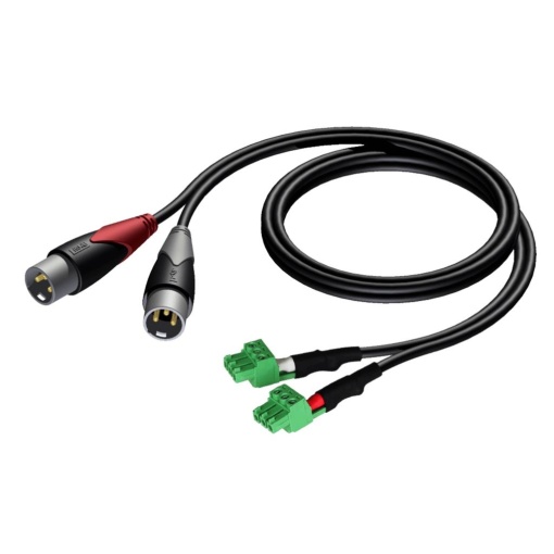 Cablu AUDAC CLA834 2 x XLR Tată - 2 x TERMINAL BLOCK