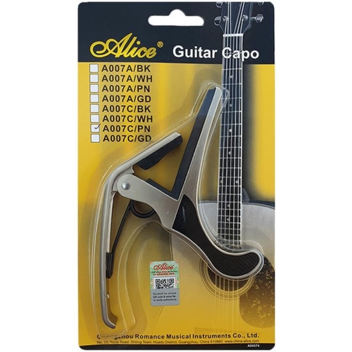 Capodastru Chitara Alice A007C Argintiu