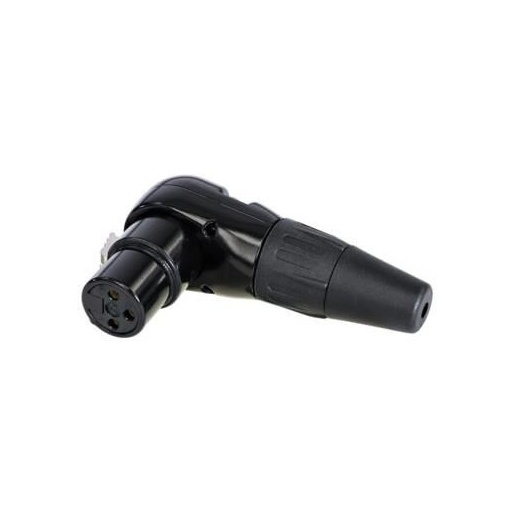 Conector XLR mamă la 90º cu 3 pini Rean RC3FR-B