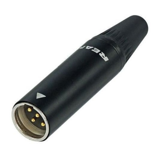 Conector Mini XLR 4 Poli Tata Pe Cablu Rean RT4MC-B