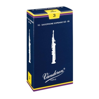 Ancii Vandoren Traditional SR203 – Saxofon Sopran, Tăria 3.0, Trestie Naturală
