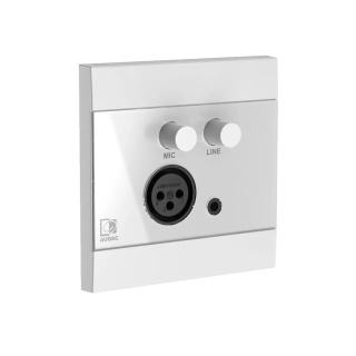 Audac Panou de perete ARES5A - Microfon & intrare linie - 80 x 80 mm - NEGRU - Img 6