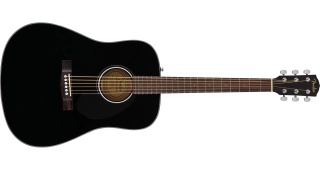 Chitară Acustică Fender CD-60S Dreadnought WN Black – Molid Masiv, Mahon, Tastieră Nuc - Img 2