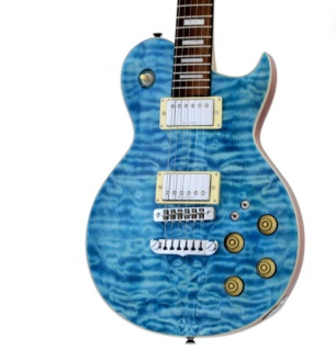 Chitară Electrică Aria Pro II PE-480 SEBL (See-Through Emerald Blue) - Img 2