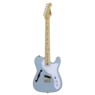 Chitară Electrică Semi-Hollow Aria Pro II TEG-TL MIB – Modern Classics, Corp Okoume Semi-Hollow, Gât Maple 1-Piece, Tastieră Maple 9.5", CS-1/OS-1, Spoke Wheel, Scalã 648mm, 22 Freturi, Metallic Ice Blue