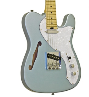 Chitară Electrică Semi-Hollow Aria Pro II TEG-TL MIB (Metallic Ice Blue) - Img 3