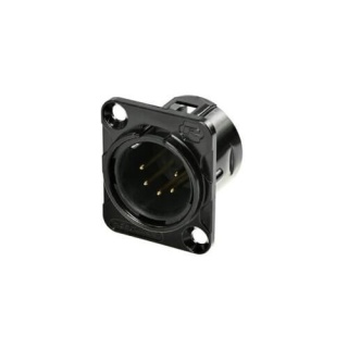 Conector XLR tată cu 5 pini de panou Rean RC5MDL-B