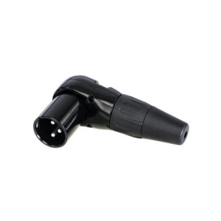 Conector XLR tată la 90º cu 3 pini Rean RC3MR-BAG