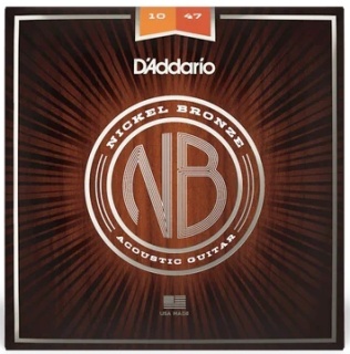 Corzi chitară acustică D’Addario Nickel Bronze NB1047 Extra Light 10-47