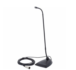 Microfon Gooseneck Shure MX418D/C - Cu Bază de Masă, Buton Programabil & Cablu (45cm)