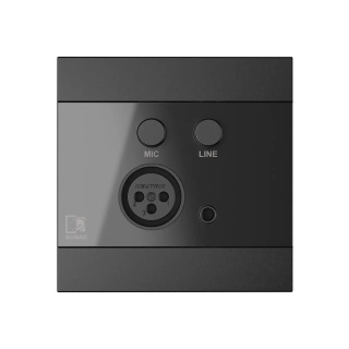 Audac Panou de perete universal - Microfon & intrare linie - 80 x 80 mm - NEGRU - Img 2