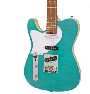 Chitară Electrică Aria Pro II 615-MK2-L TQBL (Turquoise Blue) - Img 3
