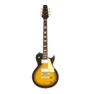 Chitară Electrică Aria Pro II PE-350STD AGBS – Seria PE, Basswood Carved Top, Mahogany Set-Neck Heel-Less, Rosewood 12", CPH-1C Alnico-5 HH, SPT Bridge, 628mm, 22 Freturi, Aged Brown Sunburst