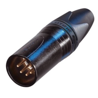 Conector XLR Tata cu 5 Pini Auriti Neutrik NC5MXX-B