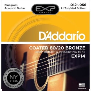 Corzi Chitara Acustica - Coated Light Top/Medium Bottom - D'Addario EXP14