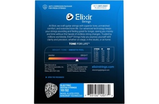 Corzi chitară electrică Elixir Nanoweb 10-52 Light/Heavy – Nickel Plated Steel - Img 2