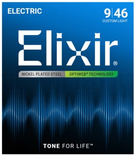 Corzi chitară electrică Elixir Optiweb 09-46 – Super Light / Medium Nickel Plated Steel