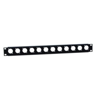 Panou rack 19” Adam Hall 872215 – 1U, 12 x D-Type, cu bară management cabluri