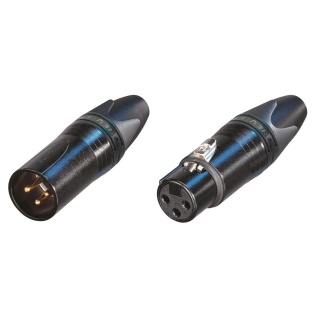 Pereche Conectori XLR Neutrik NC3MXX-B + NC3FXX-B