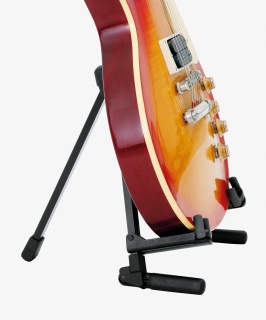 Stativ Chitară Travel König & Meyer 17550 Memphis Travel – Aluminiu Anodizat Negru, 400g, Pliat Format A4, Brațe Reglabile, Chitară Electrică și Acustică, Încape în Orice Gig Bag - Img 4
