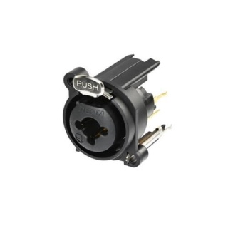 Conector Combo XLR 3 Poli Jack 6.3 mm 3 Poli Stereo De Panou Rean RCJ10FA-V