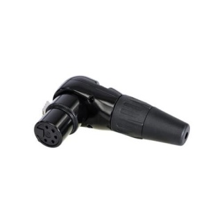 Conector XLR mamă la 90º cu 5 pini Rean RC5FR-B
