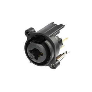 Conector Combo XLR 3 Poli Jack 6.3 mm 3 Poli Stereo De Panou Rean RCJ10FA-V-0