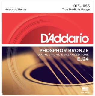 Corzi chitară acustică D’Addario EJ24 Phosphor Bronze True Medium – 13-56