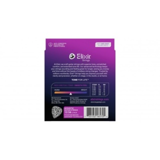 Corzi Chitară Acustică Elixir Nanoweb 16570 Phosphor Bronze Medium 3-Pack – .013-.056, Coating Nanoweb, 6 Corzi, SUA - Img 2