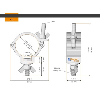 Prindere 48-51/30/100kg Global Truss 812 - Img 2