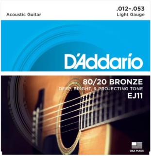 Set Corzi Chitara Acustica - Light - D'Addario EJ11