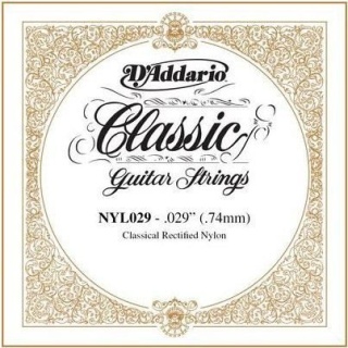 Coardă individuală chitară clasică D’Addario NYL029 – Nylon Treble .029