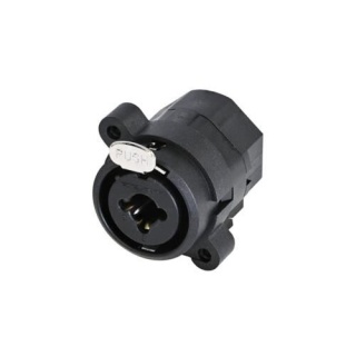 Conector Combo XLR 3 Poli Jack 6.3 mm 3 Poli Stereo De Panou Rean RCJ9FI-V