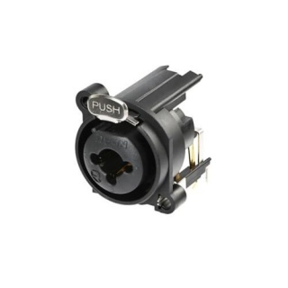 Conector Combo XLR 3 Poli Jack 6.3 mm 3 Poli Stereo De Panou Rean RCJ9FA-H