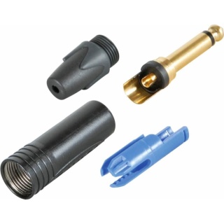 Conector Jack 6.3 mm Neutrik NP2X-B mono aurit negru - Img 3