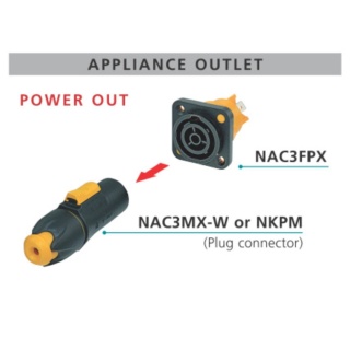 Conector PowerCON True1 Mama 16A Waterproof de Panou Neutrik NAC3FPX - Img 3