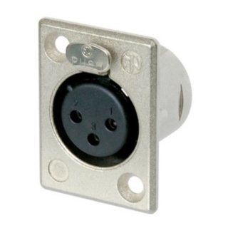 Conector XLR 3 Poli Mama De Panou Neutrik NC3FP-1