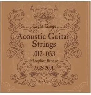 Corzi chitară acustică Aria AGS-200L Light – set corzi bronze 12-53