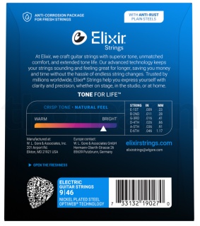 Corzi chitară electrică Elixir Optiweb 09-46 – Super Light / Medium Nickel Plated Steel - Img 2