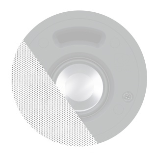 Grilă Frontală Albă Audac GLC02/W - Pentru CELO2 - SlimLine