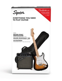 Pachet Chitară Electrică Squier Sonic Stratocaster Pack – 2-Color Sunburst