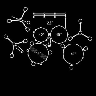 Set Tobe Acustice Pearl Export EXX725P/C735 ALB
