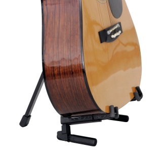 Stativ Chitară Travel König & Meyer 17550 Memphis Travel – Aluminiu Anodizat Negru, 400g, Pliat Format A4, Brațe Reglabile, Chitară Electrică și Acustică, Încape în Orice Gig Bag - Img 5